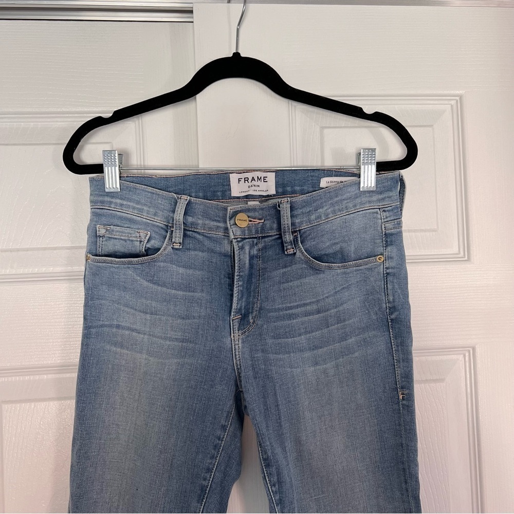 Frame Denim MidRise Le Skinny De Jeanne in Antibes - Picture 2 of 6